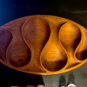 Teak wood serving tray